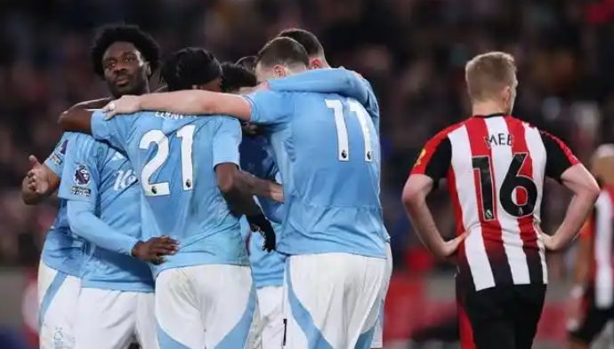 英超-诺丁汉森林2-0胜布伦特福德，送对手赛季主场首败